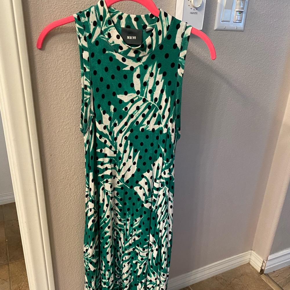 Maeve xs green dress with pockets